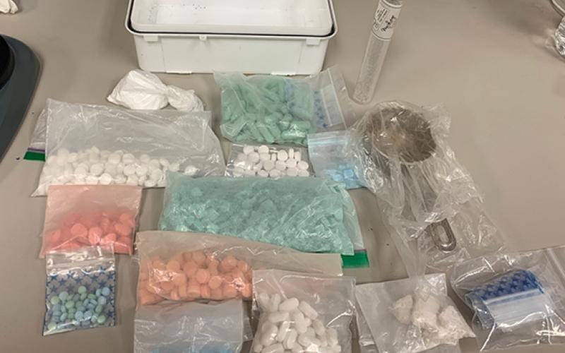 These allegedly illegal drugs were found during a traffic stop after sheriff’s K-9 Bane alerted.