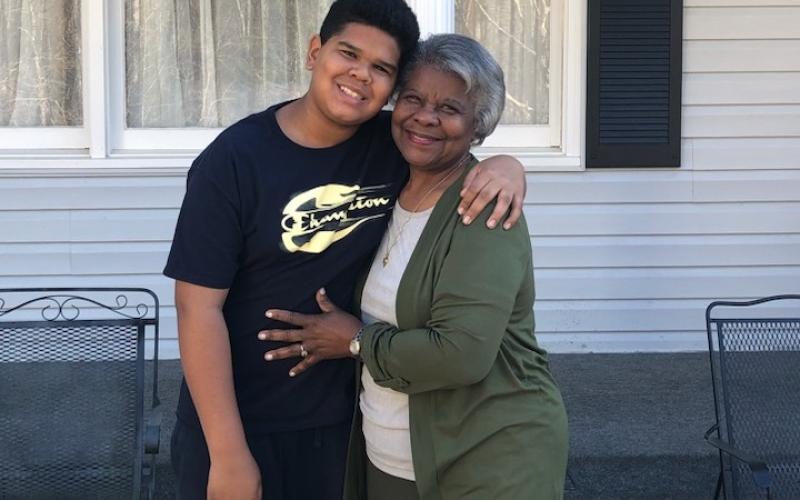 Brenda Blount spends the day with her grandson Roman Blount after church.