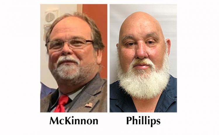 CB McKinnon and Randy Phillips seek the Cherokee County Board of Commissioners District 2 seat.