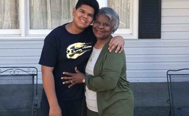 Brenda Blount spends the day with her grandson Roman Blount after church.