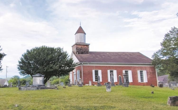 Harshaw Chapel Cemetery, a historic landmark in Cherokee County. 
