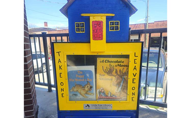 Nicole Wright/Staff Correspondent The new Free Little Library is at 871 Main St. at the Andrews Public Library. The “Need One, Take One, Leave One” principle guides the offerings with mostly children’s books available for now. Books will be available outside the library’s regular hours.