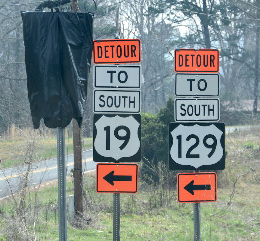 Detour signs