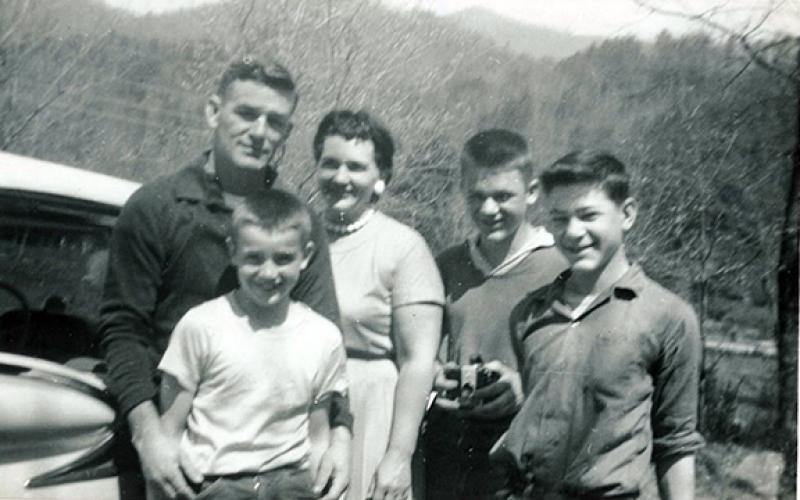 Reid West and wife Patricia are pictured with their three boys: (from left) Roger Dale, Reid Cole and David Allen