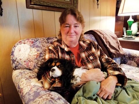 Nancy Purser of Andrews enjoys time at home with her mascot and friend, Lou Ella Mae, a Cavalier King Charles Spaniel.
