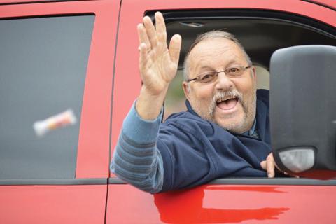 Ed Fleming is shown at a parade in 2018.