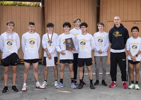 Murphy's boys cross country team finished second at the 1A west regional. Photo by Byron Housley