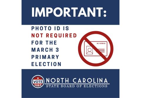 Photo IDs will not be required to vote in the primary.