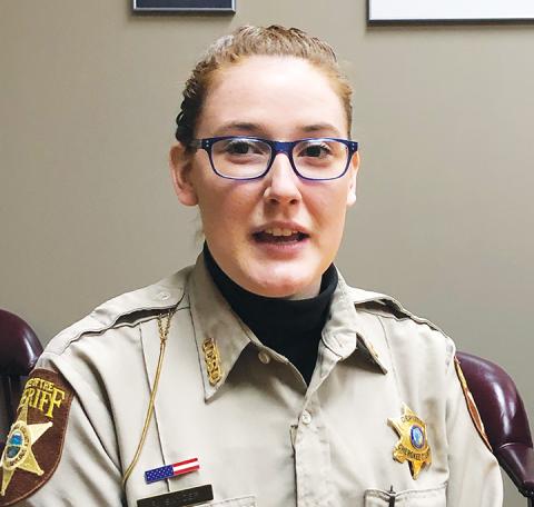Deputy Patrol Officer Rebekah Snyder talks about animal control in Cherokee County through the sheriff’s office. Photo by Penny Ray