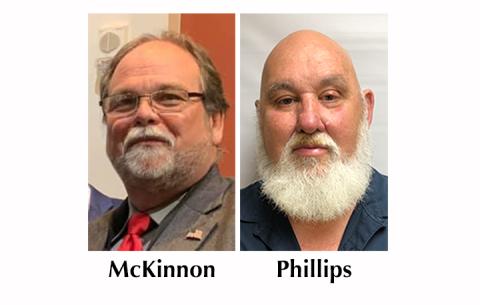 CB McKinnon and Randy Phillips seek the Cherokee County Board of Commissioners District 2 seat.