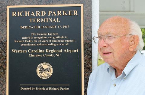 The terminal at Western Carolina Regional Airport was named after Richard Parker.