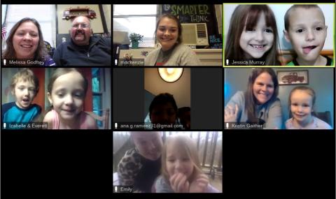 Andrews Elementary School Principal Melissa Godfrey and school counselor Mackenzie Higdon had lunch with their kindergarten students and a couple of their parents on March 24.