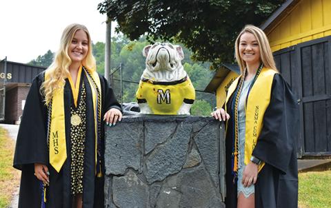 Grace Hill (left) and Alyson Palmer are the top two students at Murphy High School for the 2019-20 year. Photo by Noah Shatzer