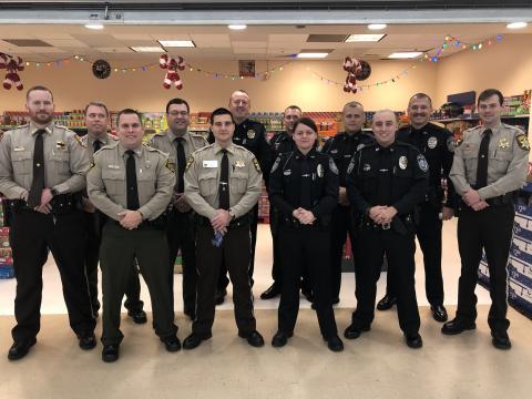 Local law enforcement officers joined forces to help children during Shop with a Cop in December.