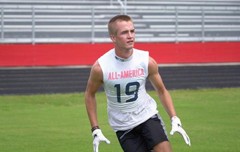 Photo by Nelson Hill: Former Andrews quarterback Tucker Holloway will be lining up at wide receiver and corner for the Rabun Gap-Nacoochee School Eagles this upcoming season. 