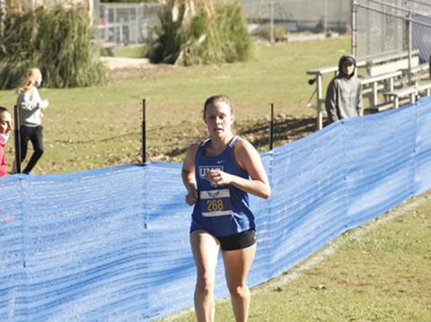 Tri-County Early College standout Sydney Bolyard finished in fourth place and was the top finisher for the UNG Nighthawks at the Peach Belt XC Preview.