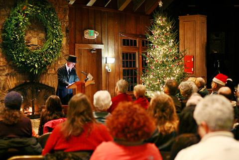 Photo by Keather Gougler Bob Grove reads during a previous performance at John C. Campbell Folk School.