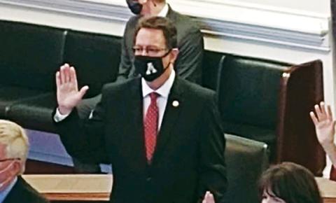 State Sen. Kevin Corbin (R-Franklin) is sworn in to begin his first term in the Senate last month after serving four years in the state House of Representatives.
