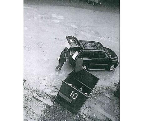 This unidentified man, who at least does not litter, casually flips an old guitar case into a Dumpster at the Caney Creek convenience center last month, even though he should have known an eye in the sky was watching.