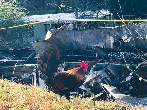 Penny Ray/pennyray@cherokeescout.com A fire claimed the life of a local resident early Monday morning on Old Farm Road.