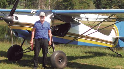 James Brolin, actor and producer who starred in The Amityville Horror and Westworld, in front of his plane built by Billy Payne of Brasstown, owner of Plane Fun. 