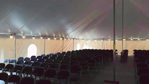  Rachelle Castellana/Contributing Photographer The Worship Tent hosted by Micah Jacob International will begin at 7 p.m. Friday and can hold up to 300 people.