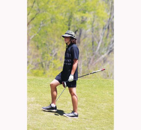 Murphy golfer Andrew Barolet looks on during the Smoky Mountain Conference championship April 22. The Bulldogs took home the title for the time since 2006.