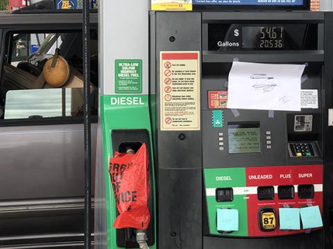 Many area gas stations, like at Ingles in Murphy, sold out of all fuels except 87 octane.
