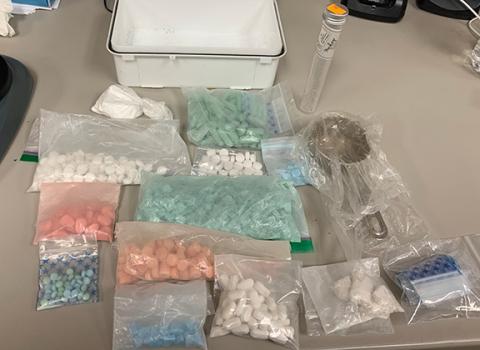 These allegedly illegal drugs were found during a traffic stop after sheriff’s K-9 Bane alerted.