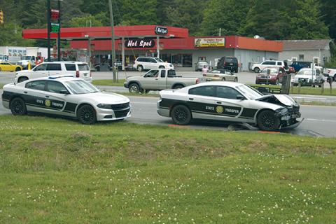 Charlie Benton/cbenton@cherokeescout.com Several agencies responded to an accident involving at least two vehicles, including a N.C. Highway Patrol cruiser, on Thursday in the eastbound lane of U.S. 64/74 at the intersection with of U.S. 19/129 – Blairsville Highway – in Ranger. The accident slowed traffic for close to an hour.