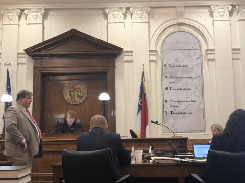 Defense attorney Rich Cassady makes opening statements at trial last week. 
