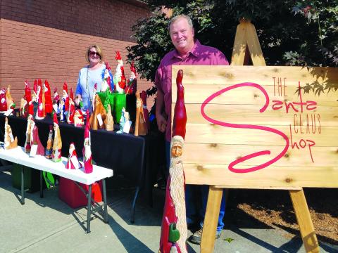 Dan and Dale Faber with their Cyprus Santas.