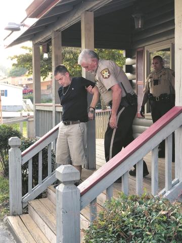 Brad Lackey was arrested for drug offenses when police raided a video gaming facility Monday afternoon.  