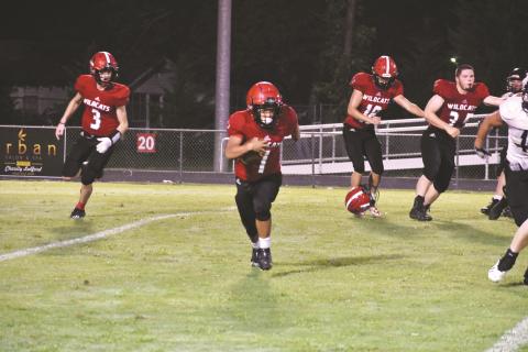 Andrews freshman Kegan Ellis carries the ball during the Wildcats 44-20 win over North Buncombe on Sept. 3.