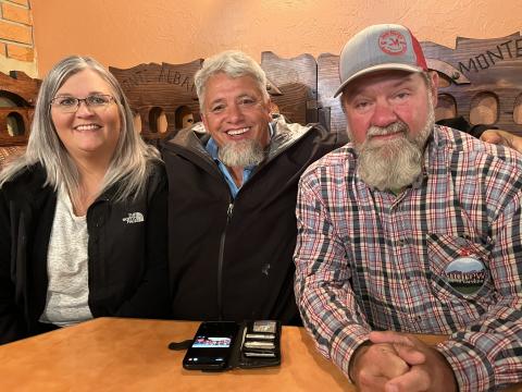 Andrews alderman-elect Brandi Smith, Mayor James Reid and Alderman Steve Jordan 