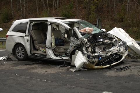 Charlie Benton/cbenton@cherokeescout.com  Three people were injured following this Thursday afternoon car accident in Murphy. 