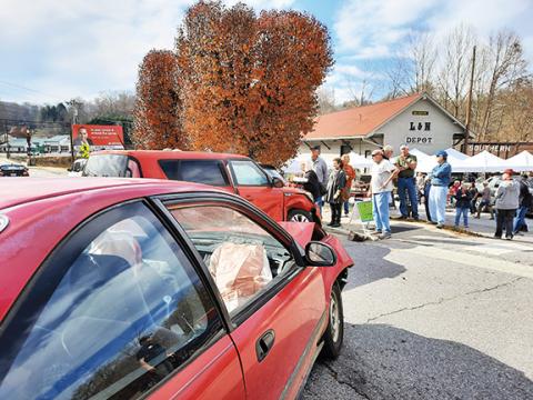 Anngee Quinones-Belian/Staff Correspondent There was a three-vehicle accident at 12:05 p.m. Saturday in front of the L&N Depot on Hiwassee Street in Murphy. One vehicle was stationary when it was hit, and an elderly woman was taken to the hospital for treatment.