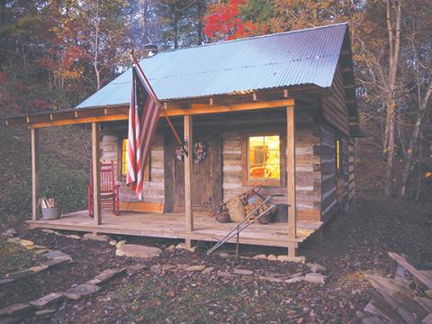 Kelsey Richardson/krichardson@myandrewsjournal.com Dane and Charlene Rickett’s family spent more than a year rebuilding the Tatham Cabin, which was originally erected in 1833.