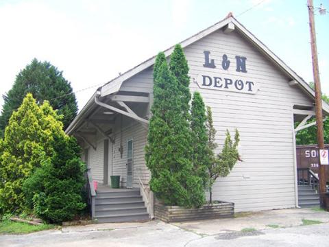 The L&N Depot in Murphy harkens back to the earlier days of train travel.