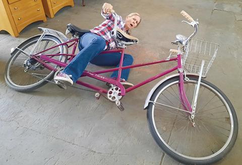 I always hate it when the person riding in front jumps off the bike.