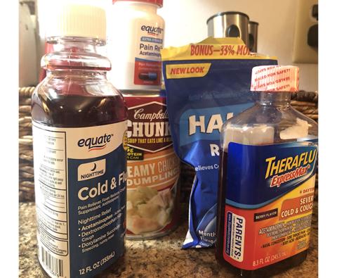 Some of the love loot left on my porch during my battle last week with COVID-19.