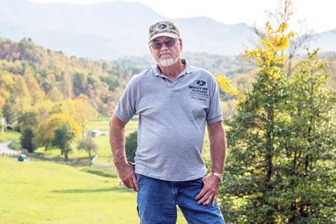 Abigail Hickman/Staff Correspondent Dan Adams stands proud after selling one of Cherokee County’s highest-priced land tracts in history. A large private waterfall is on the 1,172-acre property.
