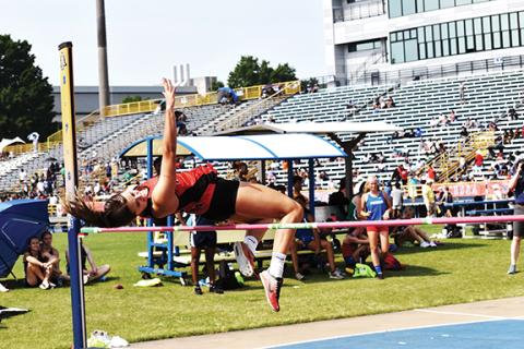 Andrews senior Mackenzie Stalcup placed sixth in the high jump in her final high school athletics competition
