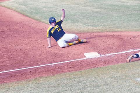 Murphy senior Briggs Cornwell was solid both at the plate and on the mound for the conference champion Bulldogs.