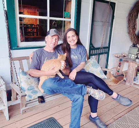 Photos by Bill Belian/Contributing Photographer Collin and Jennifer Cordell are the new owners of Cobb Creek Cabins in Bellview. Left photo: Their farm includes alpaca and other friendly animals.