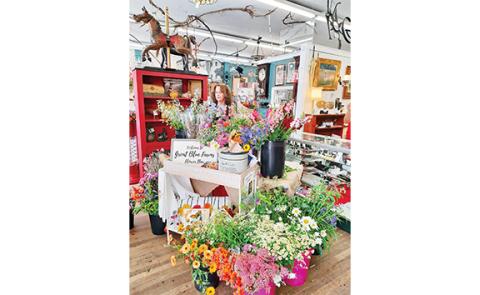 Jodie McCord was selling some of the flowers she grows on her local farm.