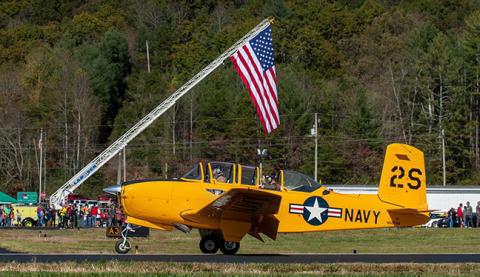The T-6 Texan can reach speeds up to 108 mph and has a provision for up to three 0.30-inch machine guns. This aircraft, along with many others, will be on display during the air show at the veterans tribute event coming to Western Carolina Regional Airport on Saturday, Sept. 24.