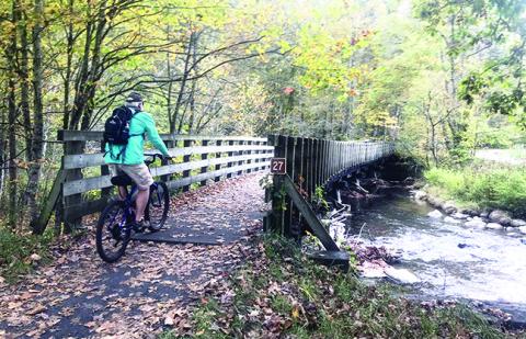 David Vanderlaan of Murphy enjoys cycling on the Virginia Creeper Trail, dreaming of the day Cherokee County will have its own 14-mile, world-class trail from Andrews to Murphy for folks to enjoy for generations to come.