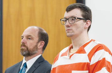 To the right of defendant Jesse Wilson is one of his defense attorneys, Bill Jones, in Macon County Superior Court on Aug. 10.