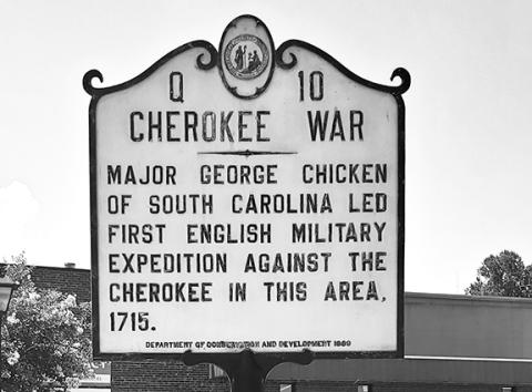 The Major George Chicken war marker in Murphy.
